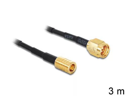 Delock SMA dugó > SMB dugó RG-174, 3 m (DL-88647)