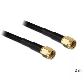 Delock RP-SMA dugó > RP-SMA dugó LMR195, 2m (DL-88656)