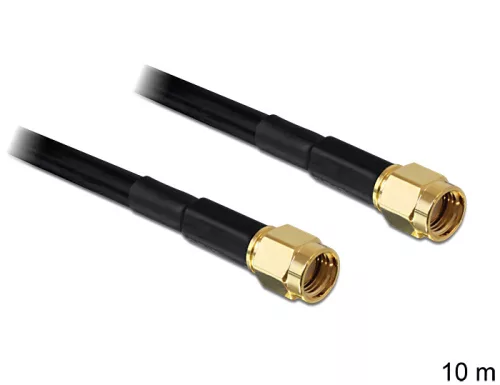 Delock RP-SMA dugó > RP-SMA dugó LMR 195, 10 m (DL-88658)