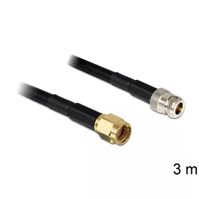 Delock RP-SMA dugó > N jack LMR195, 3 m (DL-88686)