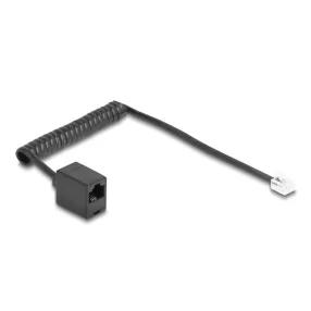   Delock Telefon csavart kábel RJ11 apa - RJ45 anya fekete színű 1 m (DL-88720)