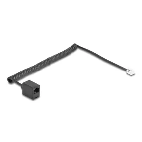   Delock Telefon csavart kábel RJ11 apa - RJ45 anya fekete színű 2 m (DL-88721)