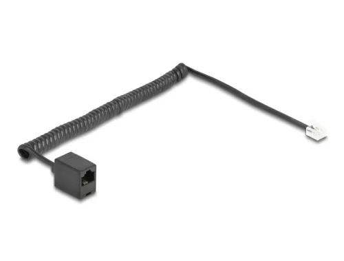 Delock Telefon csavart kábel RJ11 apa - RJ45 anya fekete színű 2 m (DL-88721)