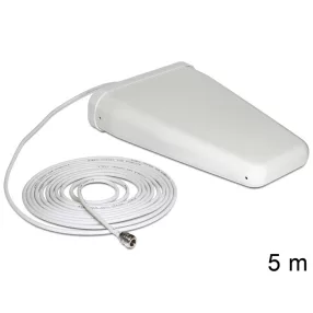   Delock LTE 20/1/3/7 sávos kültéri antenna, N jack 8 ~ 9 dBi irányított, fehér (DL-88808)