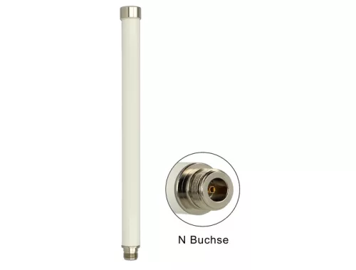 DELOCK WLAN antenna 802.11 AC/A/H/B/G/N 6 ~ 8 dBi 280 MM mindenirányú rögzített kültéri (DL-88821)