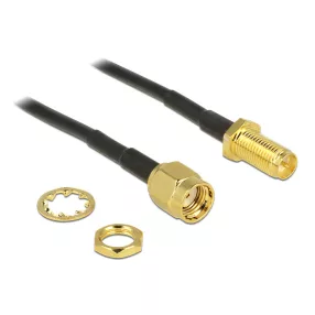   DELOCK Antenna kábel RP-SMA dugó > RP-SMA jack válaszfalas 200 mm (DL-88876)