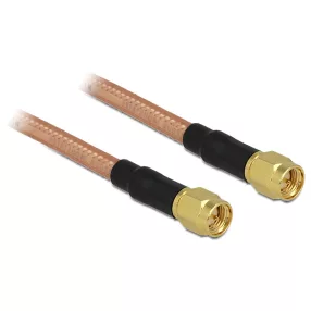  Delock antannakábel 2db SMA dugó csatlakozóval, alacsony veszteségű, RG-142, 400mm (DL-88894)