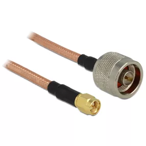   Delock antannakábel N dugó - SMA dugó csatlakozóval, alacsony veszteségű, RG-142, 400mm (DL-88896)