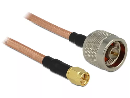 Delock antannakábel N dugó - SMA dugó csatlakozóval, alacsony veszteségű, RG-142, 400mm (DL-88896)