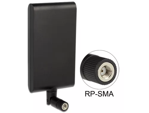 Delock WLAN antenna 802.11 ac/a/h/b/g/n RP-SMA 7,5 ~ 10 dBi irányított Rugalmas csatlakozóval (DL-88904)