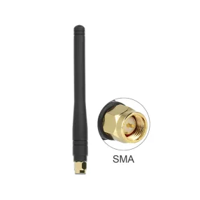   Delock flexibilis ISM (433MHz) antenna, 2.5dBI, gömbkarakterisztikájú, SMA csatlakozóval (DL-88914)