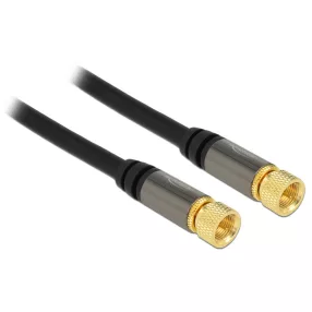   Delock Antennakábel F-csatlakozóval > F-csatlakozóval RG-6/U 1 m fekete (DL-88918)