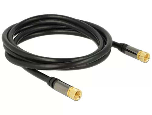 Delock Antennakábel F-csatlakozóval > F-csatlakozóval RG-6/U 2 m fekete (DL-88919)