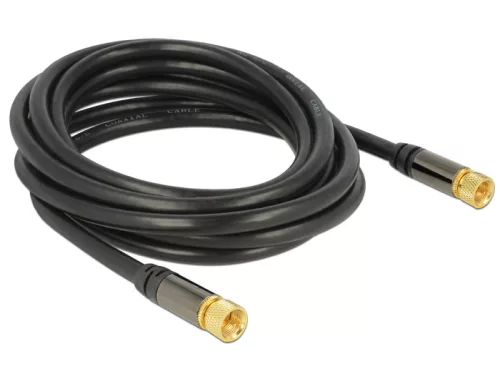 Delock Antennakábel F-csatlakozóval > F-csatlakozóval RG-6/U 3 m fekete (DL-88920)