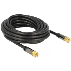   Delock Antennakábel F-csatlakozóval > F-csatlakozóval RG-6/U 5 m fekete (DL-88921)