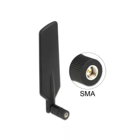   Delock LTE antenna SMA 0,5 ~ 3 dBi mindenirányú forgatható rugalmas csatlakozóval fekete (DL-88978)