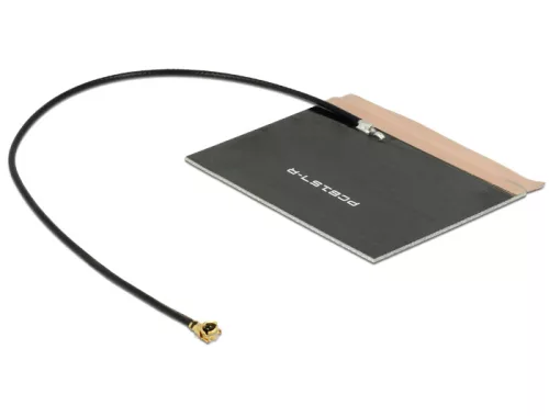 Delock LTE antenna MHF/U.FL-LP-068 kompatibilis dugó 2 ~ 3,5 dBi 150 mm PCB belső öntapadós (DL-88981)