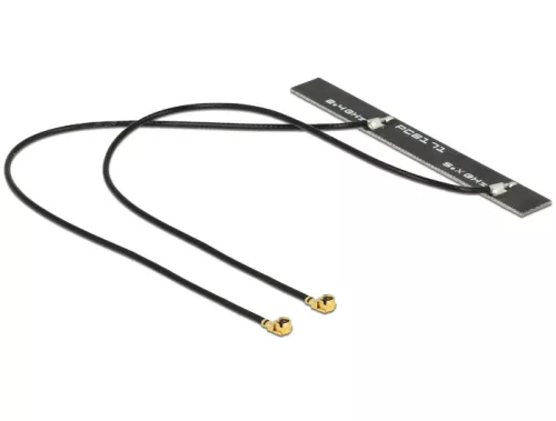 Delock Twin Antenna WLAN MHF/U.FL-LP-068 Compatible Plug 802.11 ac/a/h/b/g/n 5 dBi 2x 150 mm PCB (DL-88983)