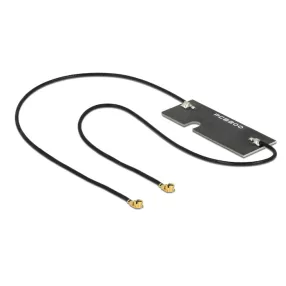   Delock Twin Antenna WLAN MHF/U.FL-LP-068 Compatible Plug 802.11 ac/a/h/b/g/n 3 ~ 5 dBi 2x 150 mm PCB (DL-88984)