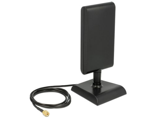 Delock LTE Antenna SMA sáv 1/3/7/20 2 ~ 4 dBi irányított SMA antenna közös állvánnyal Fekete