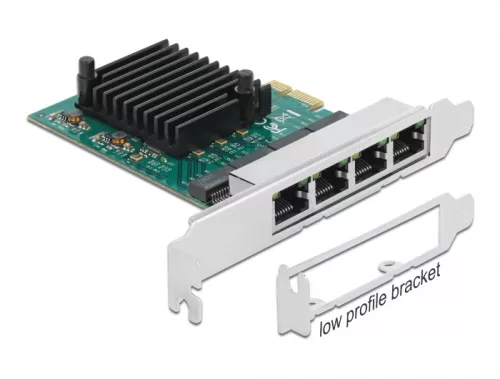 Delock PCI Express x1 Kártya - 4 x Gigabit LAN (DL-89025)