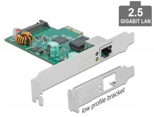 Delock PCI Express x1 kártya 1 x 2,5 Gigabites LAN PoE kártyára (DL-89139)