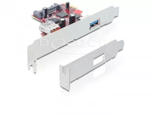 Delock PCI Express Card > 1 x külső 1 x belső USB 3.0 (DL-89273)