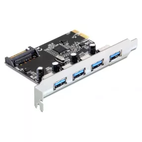   Delock PCI Express kártya > 4 x USB-A 3.0, telepítő CD-vel (DL-89297)