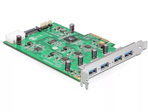 Delock PCI Express Card x4 > 4 x külső USB 3.0-A (négy csatornás) (DL-89325)