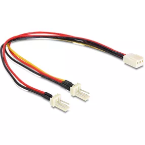   Delock kábel, Molex 3 pin anya > 2 x Molex 3 pin apa (ventillátor), 22 cm (DL-89343)