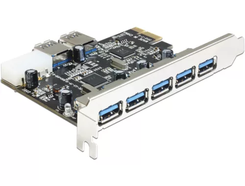 Delock PCI Express Card > 5 x külső + 2 x belső USB 3.0 (DL-89355)