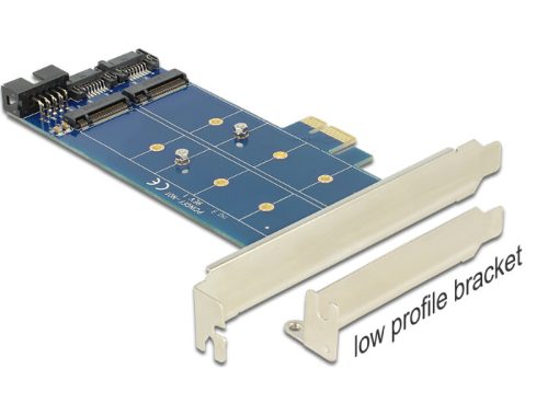 Delock PCI Express kártya > 2 x belső M.2 NGFF