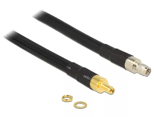 DELOCK antenna kábel SMA foglalat > SMA dugó CFD400 LLC400 5 M alacsony jelveszteségű (DL-89427)