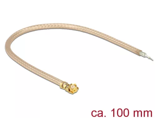 Delock antenna kábel MHF / U.FL kompatibilis dugó> nyitott végű ónozott RG-178 10 cm (DL-89429)
