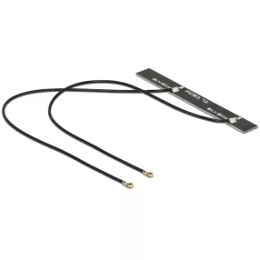   Delock WLAN Twin Antenna 2 x MHF IV /HSC MXHP32 compatible plug 802.11 ac/a/h/b/g/n 5 dBi 150 mm PCB (DL-89454)