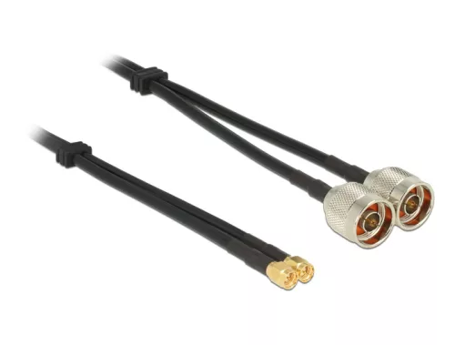 Delock Antenna Kábel N hüvely > SMA hüvely ikerkábel RG-58 A/U 10 m (DL-89468)