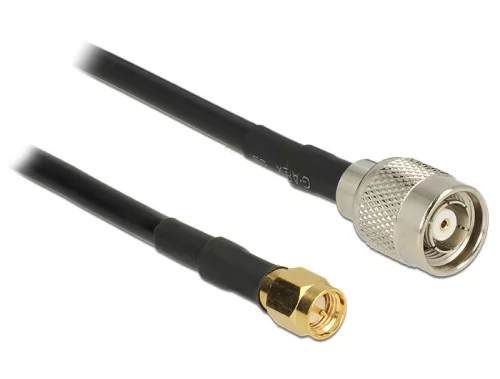 Delock antenna kábel RP-TNC dugó > SMA dugó RG-58 C/U 5 m (DL-89513)