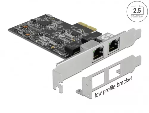 Delock PCI Express x2 kártya - 2 x 2,5 Gigabit LAN (DL-89530)
