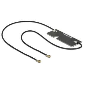   Delock Twin Antenna WLAN MHF IV /HSC MXHP32 compatible plug 802.11 ac/a/h/b/g/n 3 - 5 dBi 2 x 150 mm (DL-89569)