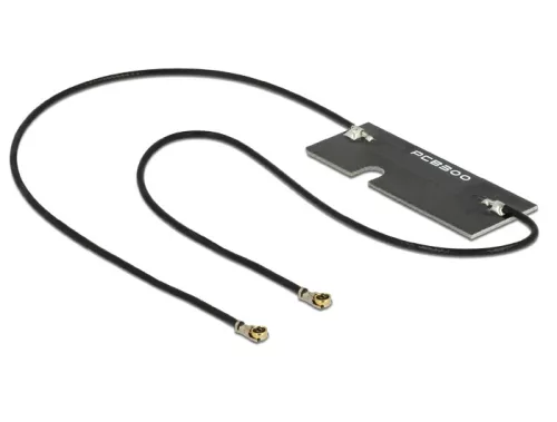 Delock Twin Antenna WLAN MHF IV /HSC MXHP32 compatible plug 802.11 ac/a/h/b/g/n 3 - 5 dBi 2 x 150 mm (DL-89569)