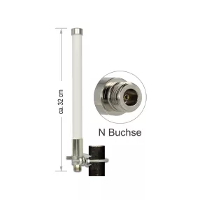   Delock Nagy hatótávolságú (LoRa) 868 MHz-es N típusú mindenirányú antenna (anya) 3 dBi teljesítményű (DL-89583)