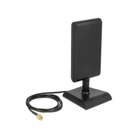   Delock WLAN 802.11 ac/a/h/b/g/n antenna RP-SMA-dugó 2-4 dBi irányítatlan, mágneses talppal és csatla (DL-89590)
