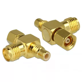   Delock adapter SMC jack > SMC dugó > SMA jack T-darab (DL-89629)