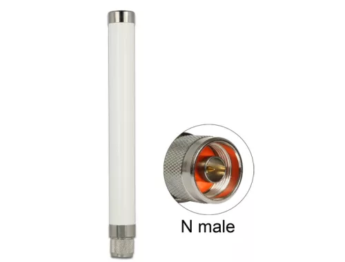 Delock LoRa 868 MHz antenna N-dugó 1,89 dBi irányítatlan, rögzített, kültéri, fehér (DL-89633)