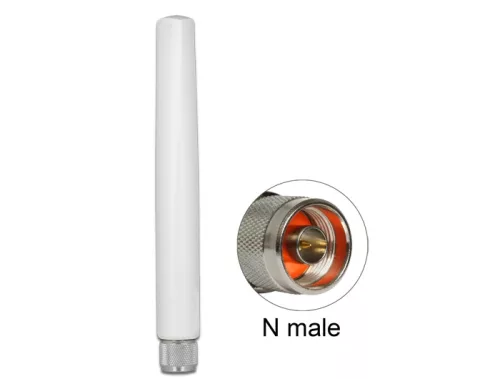 Delock LoRa 868 MHz antenna N-dugó 2,09 dBi irányítatlan, rögzített, kültéri, fehér (DL-89637)