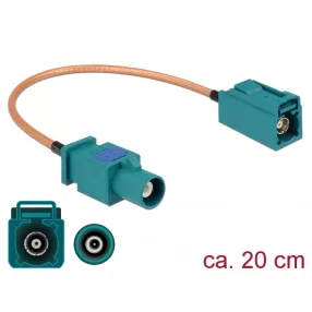   Delock Antennakábel FAKRA Z-dugó > FAKRA Z-hüvely RG-316 20 cm (DL-89660)