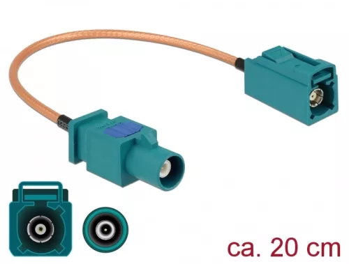 Delock Antennakábel FAKRA Z-dugó > FAKRA Z-hüvely RG-316 20 cm (DL-89660)