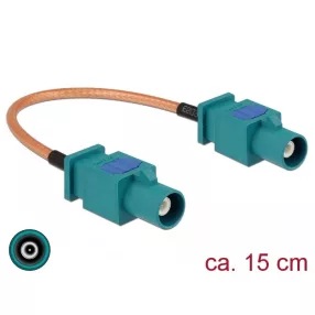   Delock Antennakábel, FAKRA Z-dugó > FAKRA Z-dugó, RG-316 15 cm (DL-89662)