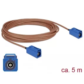   Delock Antenna kábel FAKRA C-hüvely > FAKRA C-hüvely RG-316 5 m (DL-89666)