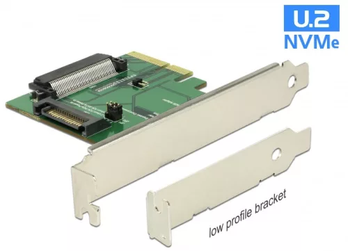 Delock PCI Express x4 Kártya > 1 x belső U.2 NVMe SFF-8639 hüvely (DL-89672)